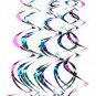 5Pcs Colored Hanging PVC Plastic Swirl Decoration for Wedding Birthday Party coi