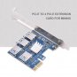 USB 3.0 Quad Port PCI-E Express Extender Riser Adapter Extension Card for Mining