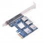 USB 3.0 Quad Port PCI-E Express Extender Riser Adapter Extension Card for Mining