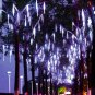 30/50cm LED Meteor Shower Rain Snowfall 8 Tubes Hanging Fairy Xmas Tree Light