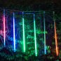 30/50cm LED Meteor Shower Rain Snowfall 8 Tubes Hanging Fairy Xmas Tree Light
