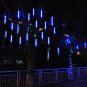 30/50cm LED Meteor Shower Rain Snowfall 8 Tubes Hanging Fairy Xmas Tree Light