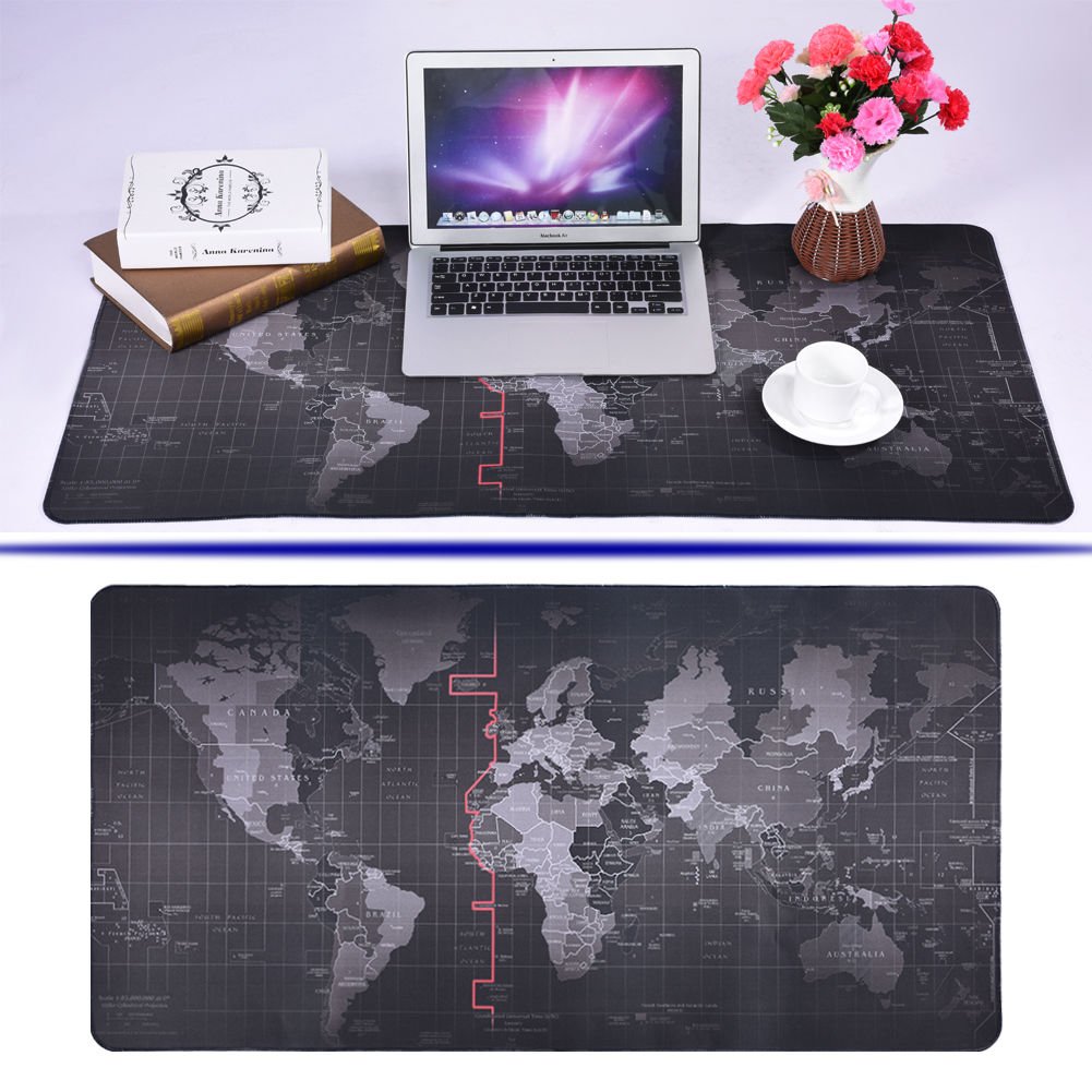 Large XL Size Anti-Slip World Map Speed Game Mouse Pad Gaming Mat for Laptop PC