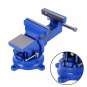 5/6" Bench Vise with Anvil Swivel Locking Base Table top Clamp Heavy Duty Steel