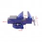 5/6" Bench Vise with Anvil Swivel Locking Base Table top Clamp Heavy Duty Steel