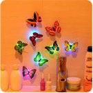 1/5/10/20/50X LED Butterfly Color Changing Night Light Lamp Gifts Bedroom Decor