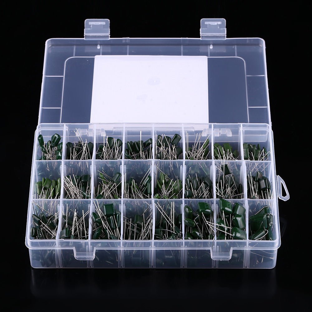 100V 24value 660pcs Polyester Film Capacitor Assorted Kit Box Assorstment