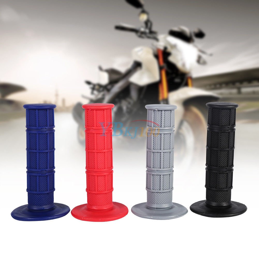 1 Pair Universal Rubber 22mm 7/8" Hand Grips handlebar For Motorcycle Dirt Bike