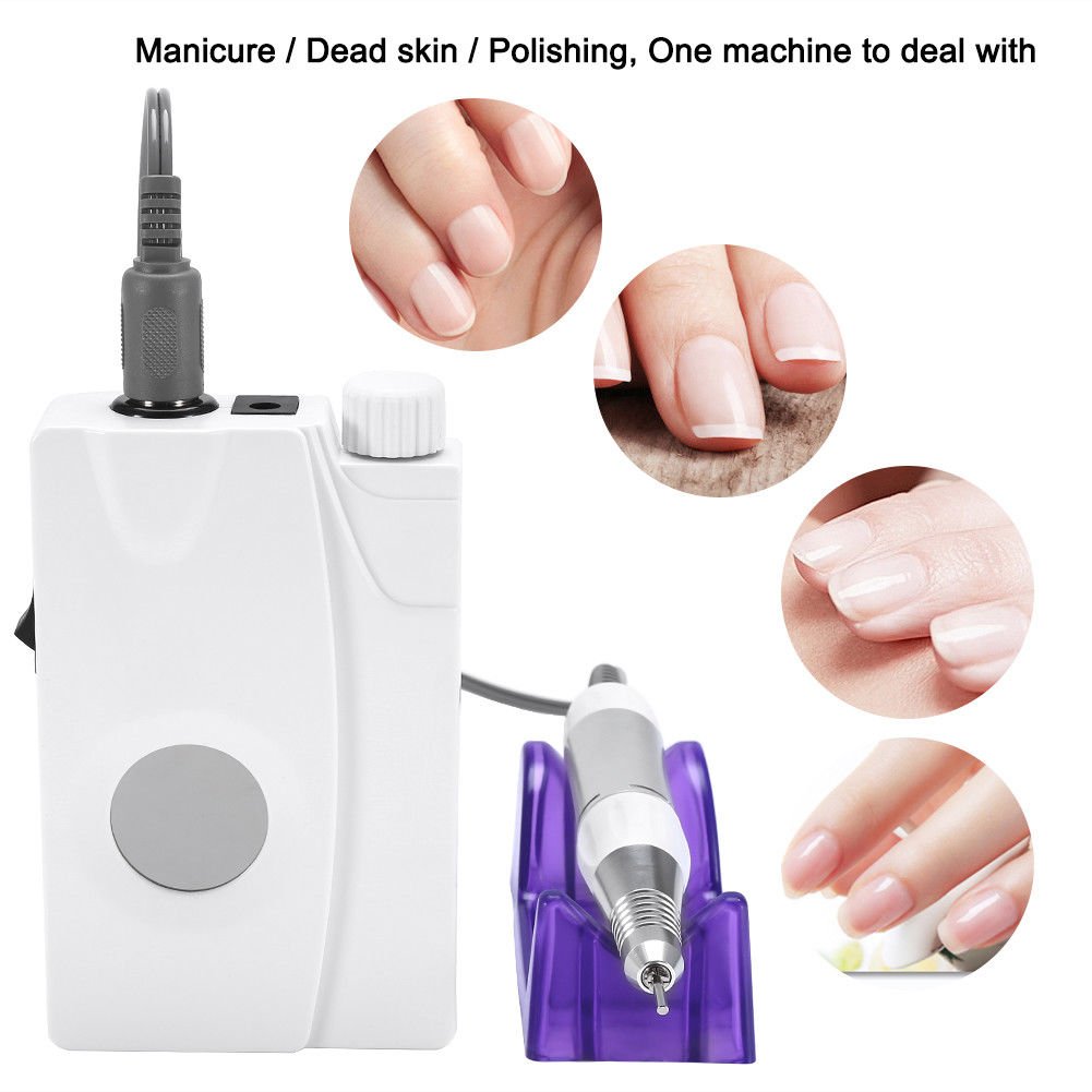 Portable Electric Nail Drill Machine Rechargeable Cordless Nail Polish Manicure