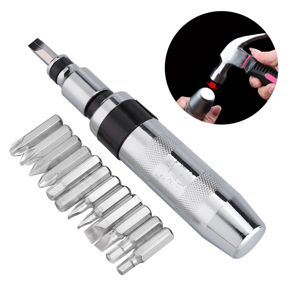 Heavy Duty 14Pcs 1/2" Drive Impact Driver Set Screw Remover Tightener Reversible