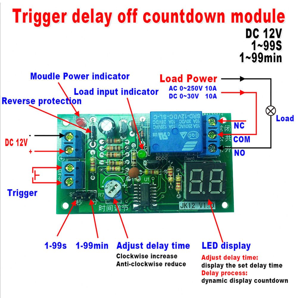 Trigger delay relay схема