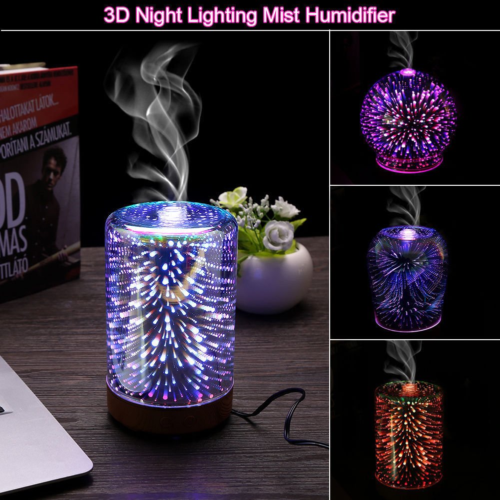 3D Night Lighting Ultrasonic Essential Oil Diffuser Mist Humidifier Aromatherapy