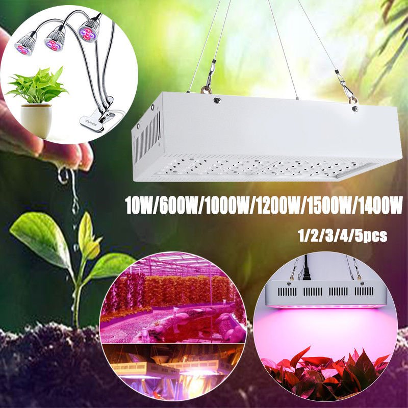 2/3/4/5x LED Plant Grow Light Full Spectrum Lamp Indoor Greenhouse Veg & Flower