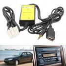 Car USB 3.5mm Aux In Adapter Cable Radio Interface For Mazda 3 5 MX5 MPV RX8