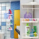4 Tier Adjustable Telescopic Bathroom Corner Shower Shelf Rack Caddy Organiser