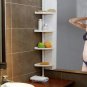 4 Tier Adjustable Telescopic Bathroom Corner Shower Shelf Rack Caddy Organiser