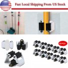 Kitchen Mop Broom Holder Wall Mounted Organizer Brush Storage Hanger Rack NEW