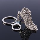 1pc Crystal High Heel Shoe Pendant Keyring Keychain Key Bag Chain Ring Gift