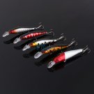 Lot 5pcs Fishing Lures Diving Crankbait Minnow Bait Crank Baits Hook Tackle 9cm