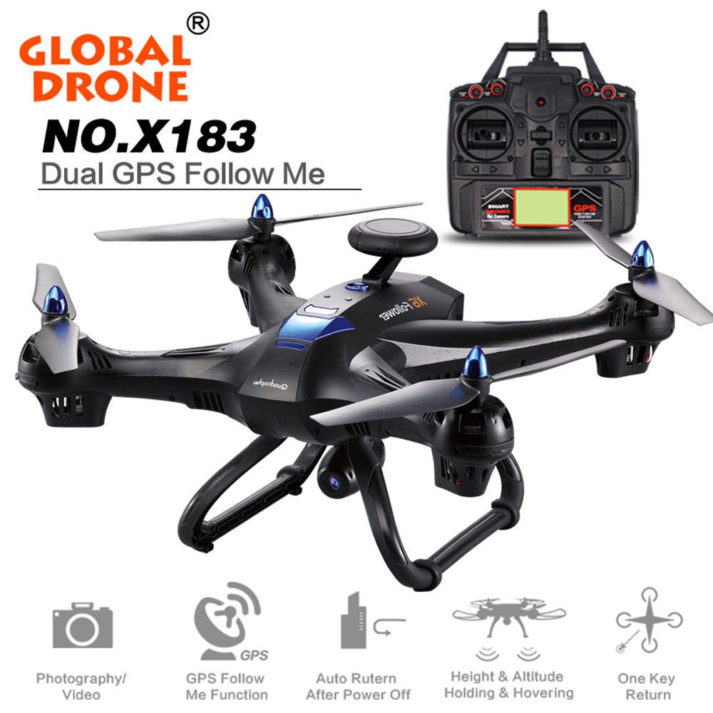 Global Drone X183 5GHz WiFi FPV 1080P Camera GPS Brushles Quadcopter Helicopter