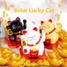 Solar Powered Waving Cat Good Luck Wealth Welcoming Cats Home Display Car Decor