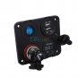 Marine Boat Car RV Voltmeter Dual USB Port 12V Power Socket 4 Hole Panel Switch