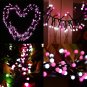400LED Globe Bulb Ball Xmas String Curtain Lamp Fairy Lights Pink White Decor US