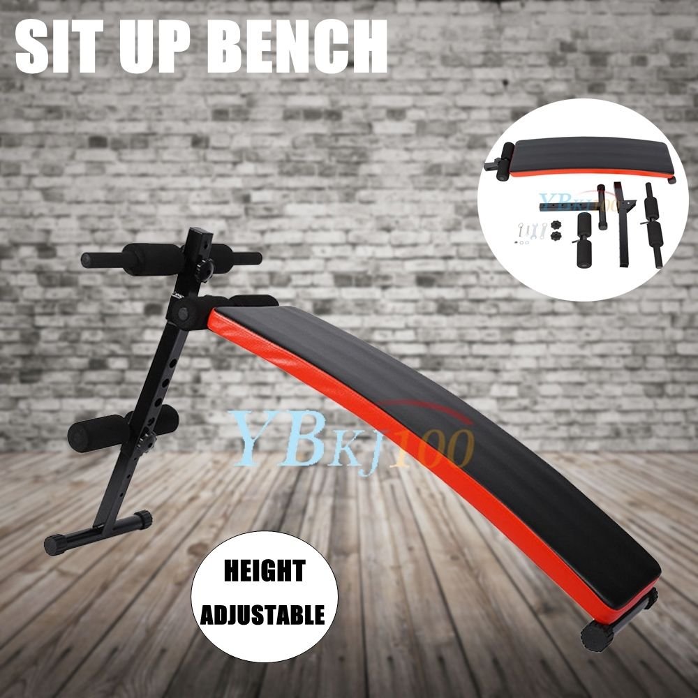 Adjustable Sit Up Bench Flat Crunch Board AB Abdominal Fitness Weight Exercise