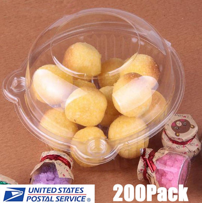 200x Clear Cupcake Muffin Carrier Box For Wedding Party Birthday Decor XMAS Gift