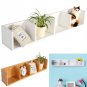 Modern Wall Mount Storage Shelf CD Media Storage Rack Wooden Unit 4 Cubes Lot
