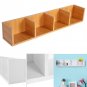 Modern Wall Mount Storage Shelf CD Media Storage Rack Wooden Unit 4 Cubes Lot