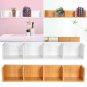 Modern Wall Mount Storage Shelf CD Media Storage Rack Wooden Unit 4 Cubes Lot