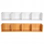 Modern Wall Mount Storage Shelf CD Media Storage Rack Wooden Unit 4 Cubes Lot