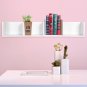 Modern Wall Mount Storage Shelf CD Media Storage Rack Wooden Unit 4 Cubes Lot