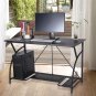 Computer Desk PC Laptop Wood Table Black Wooden Study Home Office Furniture US