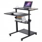 Computer Desk PC Laptop Wood Table Black Wooden Study Home Office Furniture US