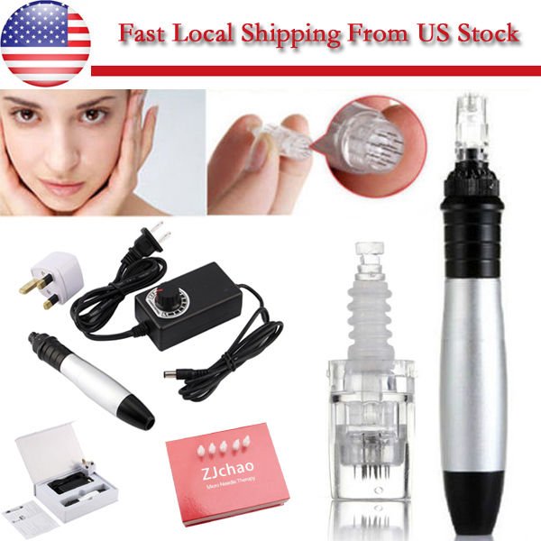 Auto Electric Mircro Pen Micro Needle Skin + Needles Tips Cartridge