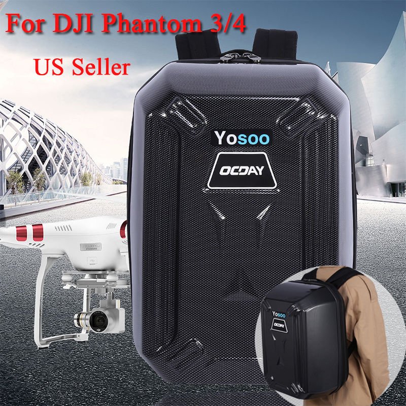 Black Heavy Duty Protective Aluminum Carry Case Fr DJI Phantom 3/4 Quadcopter US
