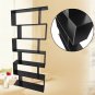 BOOKCASE BLACK 6 SHELF Bookshelf Adjustable Book Storage Wide Sheving Furniture