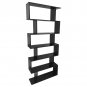 BOOKCASE BLACK 6 SHELF Bookshelf Adjustable Book Storage Wide Sheving Furniture