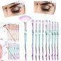 10PCS Makeup Powder Eyeshadow Contour Blush Blending Brushes Eye Lip Cosmetic LY
