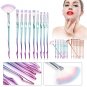 10PCS Makeup Powder Eyeshadow Contour Blush Blending Brushes Eye Lip Cosmetic LY
