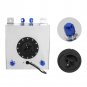 10GALLON LIGHTWEIGHT Silver COAT ALUMINUM RACE DRIFT FUEL CELL TANK+LEVEL SENDER