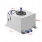 10GALLON LIGHTWEIGHT Silver COAT ALUMINUM RACE DRIFT FUEL CELL TANK+LEVEL SENDER