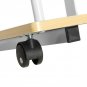 Tilted Overbed Rolling Table Over Bed Laptop Food Tray Hospital Desk W/ 4 Shelf