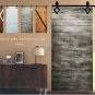 6.6ft Rhombic Antique Modern Style Barn Wood Steel Sliding Double Door Hardware
