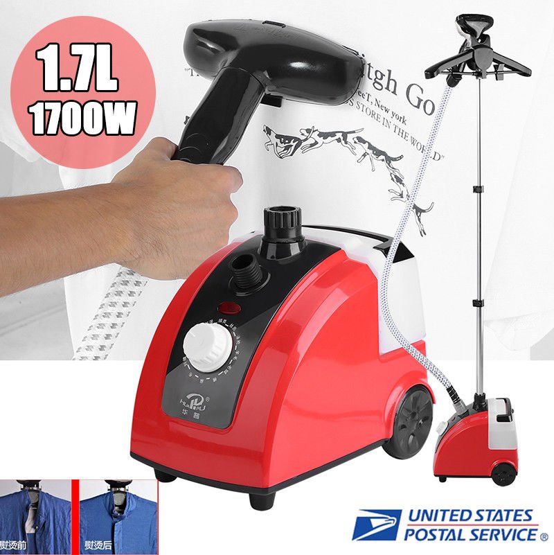1700W Portable Steamer Fabric Clothes Garment Steam Iron Hand Held Compact Red