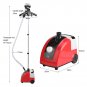 1700W Portable Steamer Fabric Clothes Garment Steam Iron Hand Held Compact Red