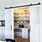 6/6.6FT Modern Antique Style Sliding Barn Wood Door Hardware Closet Track Set