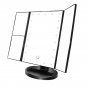 Makeup Tri-sided Foldable 1/2/3X 180°Lighted Tabletop 22LED Beauty Vanity Mirror